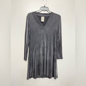 Anthropologie Dolan Left Coast Women’s Toute Grey Long Sleeve Swing Dress Sz XS